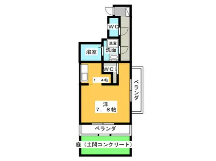 レジェンド横田(ワンルーム/1階)の間取り写真