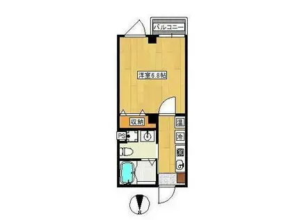 BLOOM(1K/3階)の間取り写真