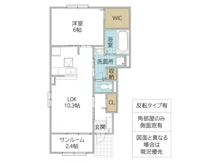 グラース クローVII(1LDK/1階)の間取り写真