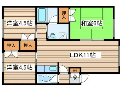 ルピナス(3LDK/3階)の間取り写真