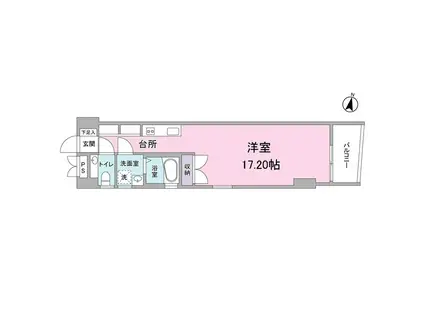 FUKUMI APARTMENT(ワンルーム/6階)の間取り写真