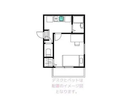 コートM&A PART11(1K/1階)の間取り写真