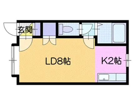 厚別中央クラブハウス(1K/1階)の間取り写真