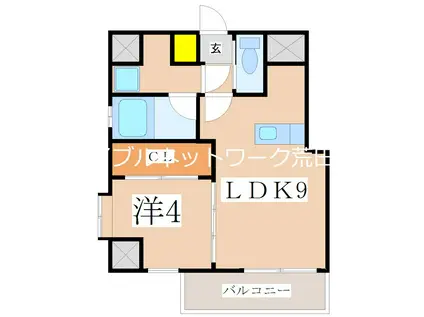 さくらヒルズきしゃば(1LDK/7階)の間取り写真