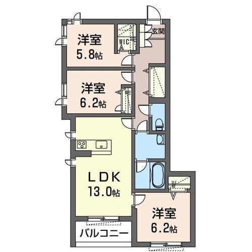 エレガンテ マノワール(3LDK/3階)の間取り写真