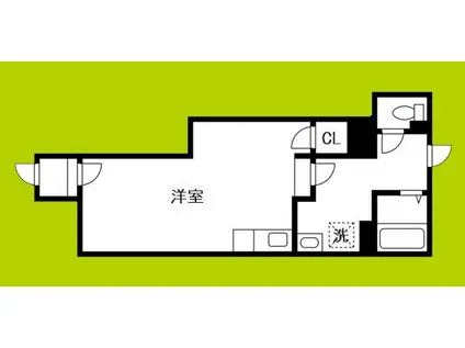 林寺2丁目ハウス(ワンルーム/1階)の間取り写真