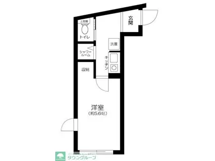 CRECIA曳舟(1K/2階)の間取り写真