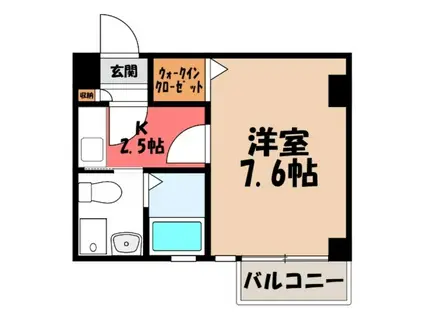 STUDIO FLAT(1K/1階)の間取り写真