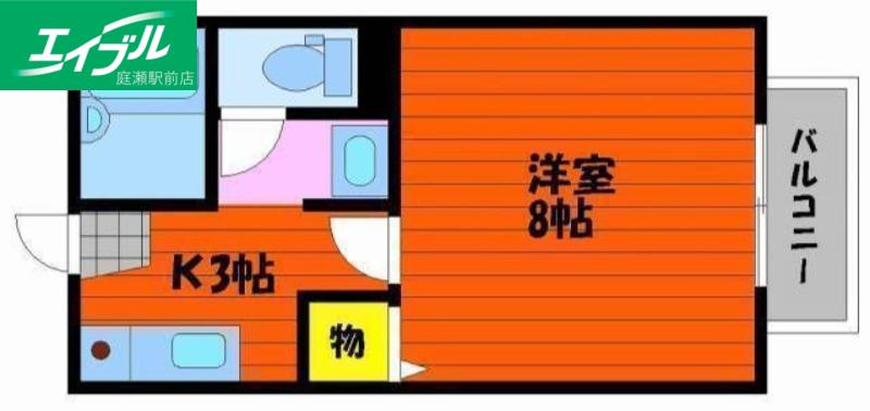 コーポ向日葵(1K/2階)の間取り写真