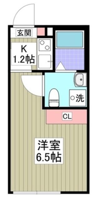 CELESTE KOGANE(1K/2階)の間取り写真
