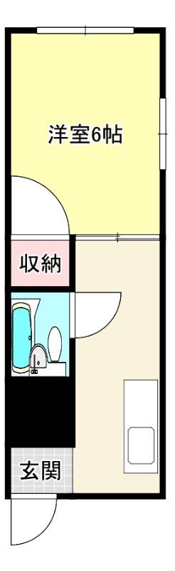 サニーコート春日(1K/2階)の間取り写真