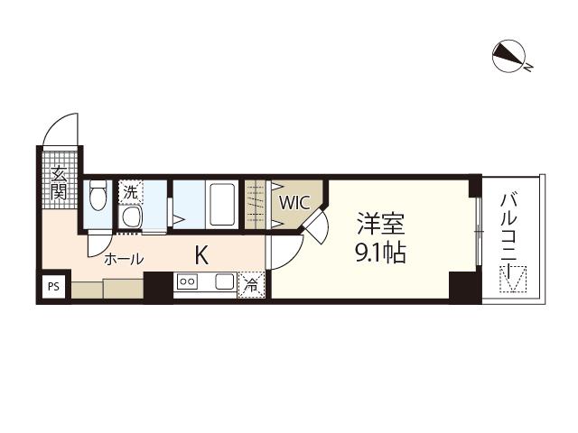 TRINITY.S(1K/3階)の間取り写真
