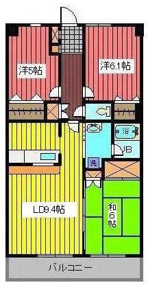 ジェンティール川口(3LDK/2階)の間取り写真
