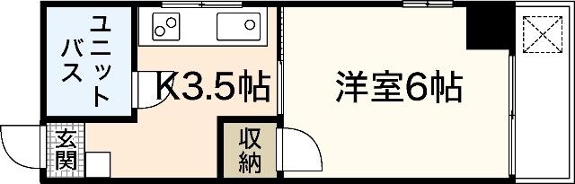 平成ビル(1K/3階)の間取り写真