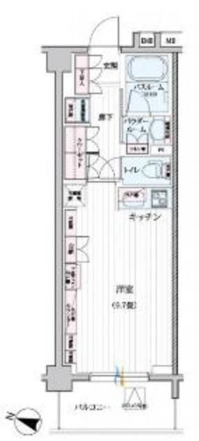デュオステージ中落合(ワンルーム/3階)の間取り写真