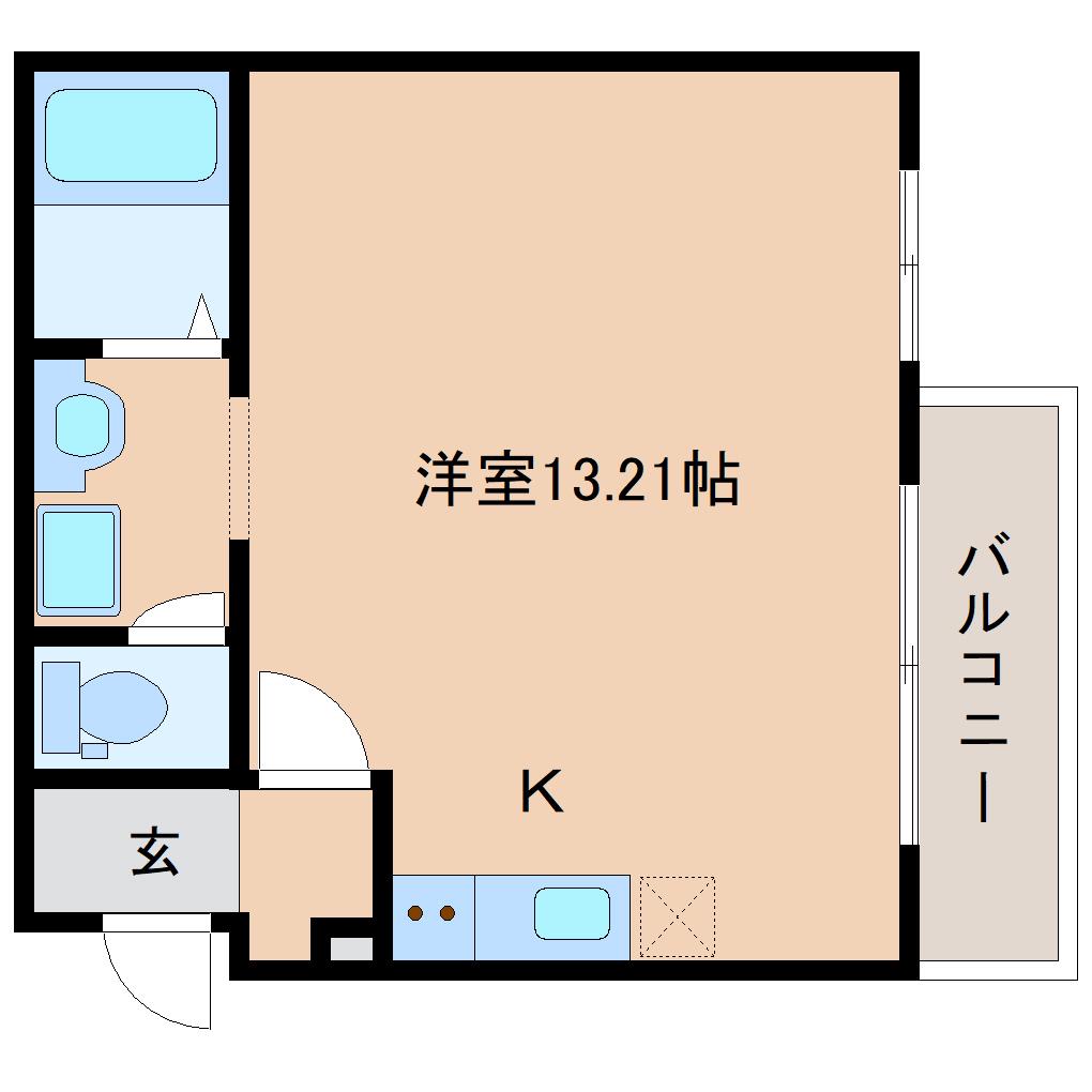 PREMIERE V(ワンルーム/1階)の間取り写真