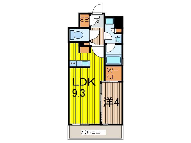 サンクレイドル川口並木(1LDK/4階)の間取り写真