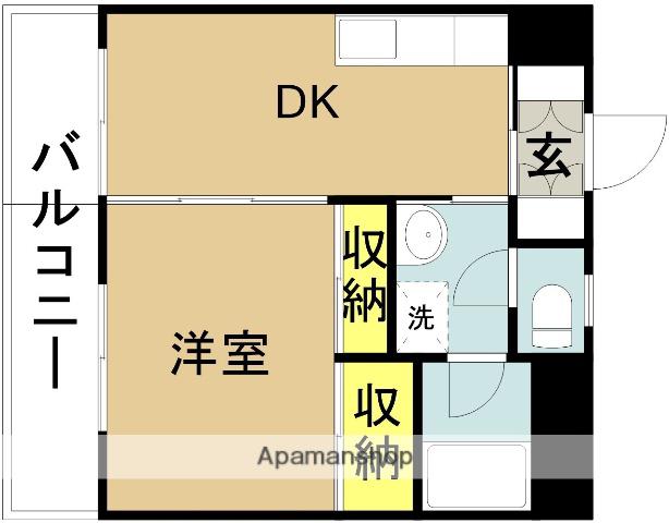 シティコーポ大淀(1DK/3階)の間取り写真
