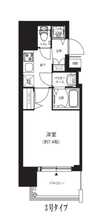 エグゼ堺筋本町(1K/12階)の間取り写真