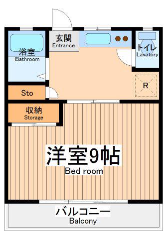 高橋コーポ(1K/3階)の間取り写真