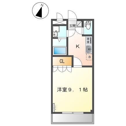 グランツ(1K/2階)の間取り写真