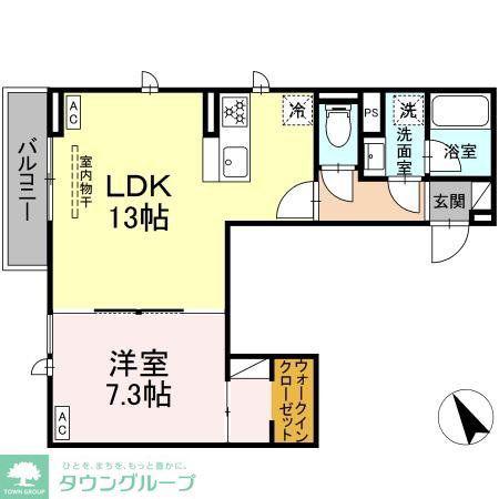 セレスティア桜上水(1LDK/3階)の間取り写真