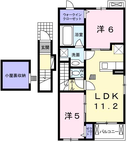 ファイン コルソV(2LDK/2階)の間取り写真