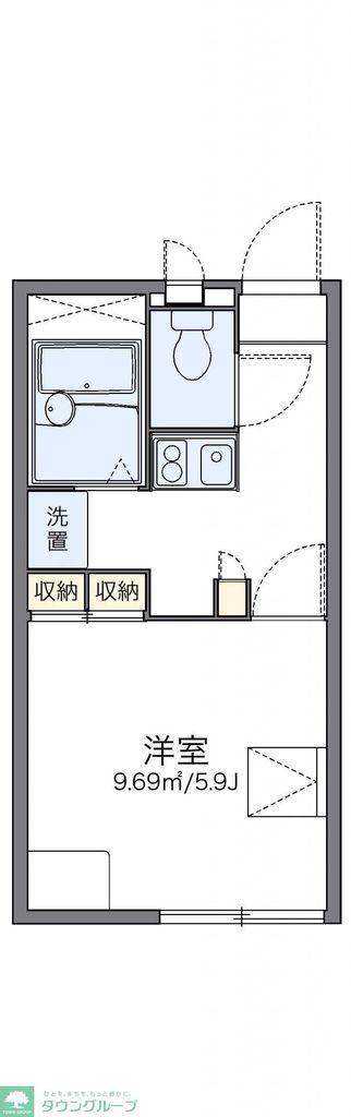 レオパレスジュネス(1K/1階)の間取り写真