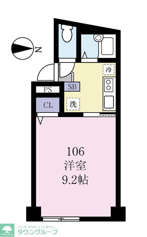 グランバリエ・II(1K/1階)の間取り写真