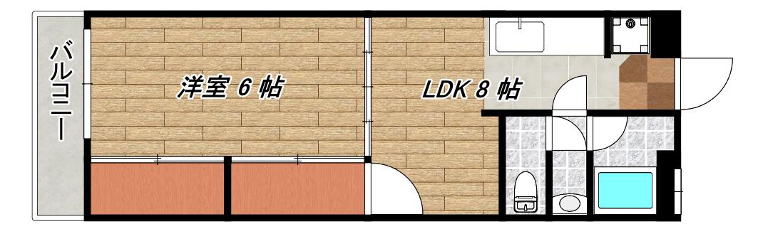 YSBLDV(1LDK/1階)の間取り写真