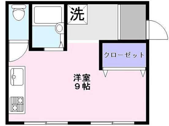 サンヒルズII(ワンルーム/2階)の間取り写真