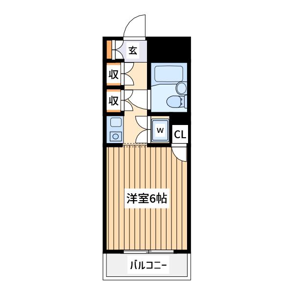 チェリーハイツ(1K/2階)の間取り写真
