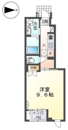 スターテラス南畝(1K/1階)の間取り写真