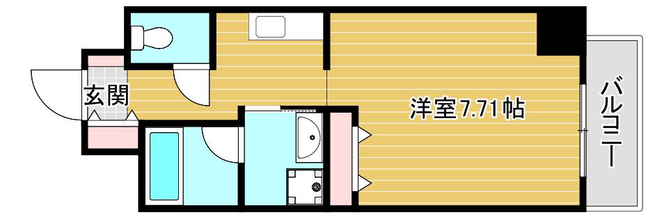 ロイヤルクイーンズパーク(1K/3階)の間取り写真