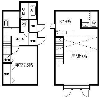 クレオ719(1LDK/1階)の間取り写真