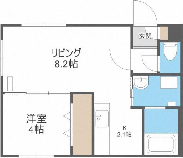 CIAFUL元町(1LDK/4階)の間取り写真