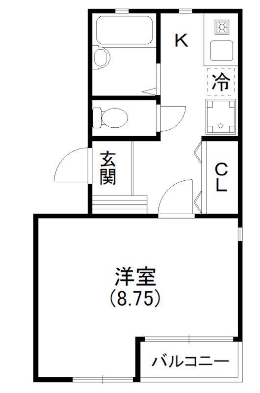 ユーフォルム(1K/3階)の間取り写真