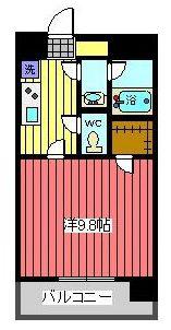 SKコートVII(1K/8階)の間取り写真