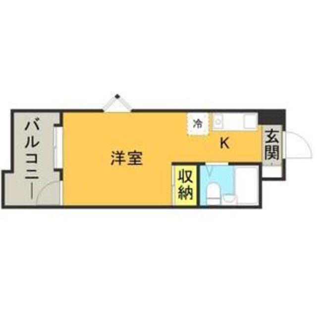 メゾン・ド・カルム(ワンルーム/2階)の間取り写真