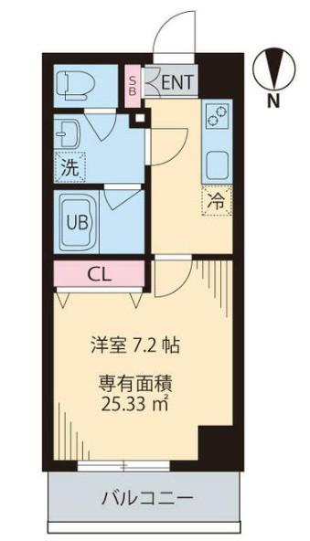 COURT TAKETOKUIII(1K/2階)の間取り写真