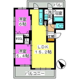 ラフィーネ(2LDK/3階)の間取り写真