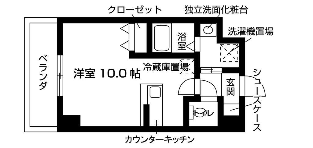 レスぺランス西小路(ワンルーム/4階)の間取り写真