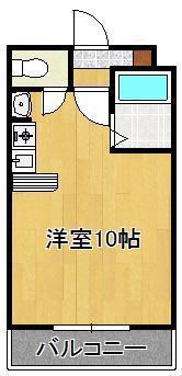 オリエンタル朝日ヶ丘(ワンルーム/1階)の間取り写真
