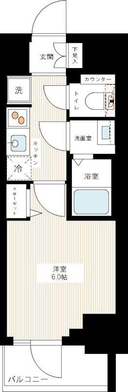 AZEST青砥(1K/12階)の間取り写真