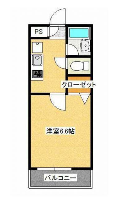 レジデンス八王子(1K/3階)の間取り写真