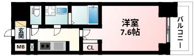 S-RESIDENCE江坂LIBLE(1K/3階)の間取り写真