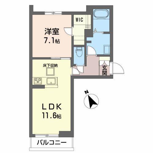 メゾングランデ・S(1LDK/3階)の間取り写真