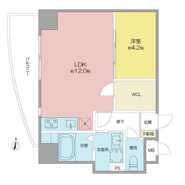 BMG RESIDENCE(1LDK/9階)の間取り写真
