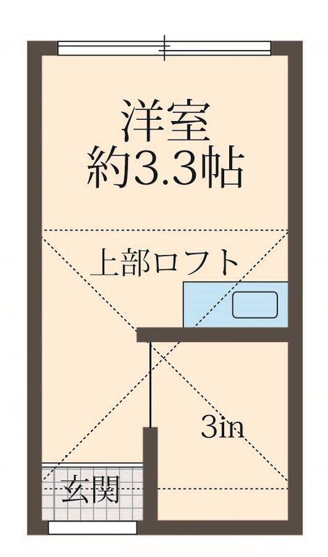 ラフィーユマルナンB棟(ワンルーム/2階)の間取り写真