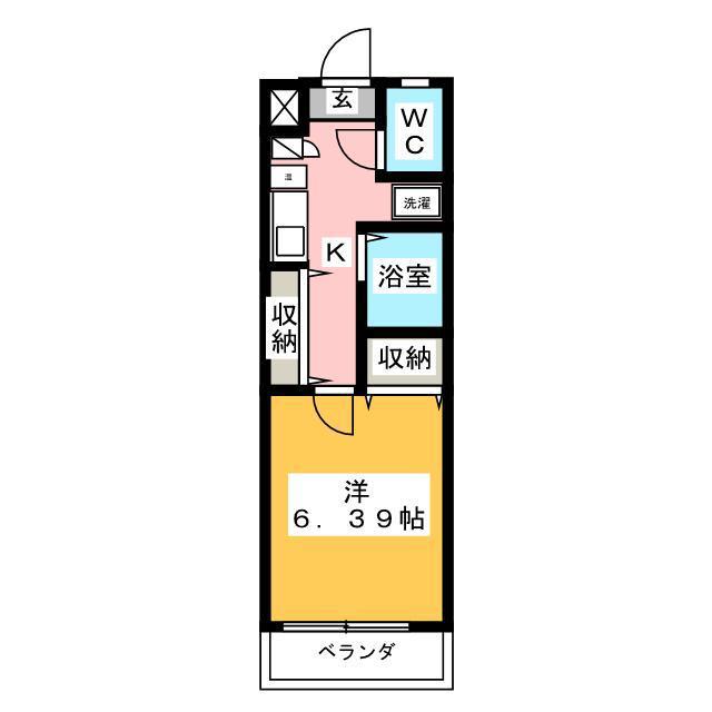 BONDS(1K/2階)の間取り写真